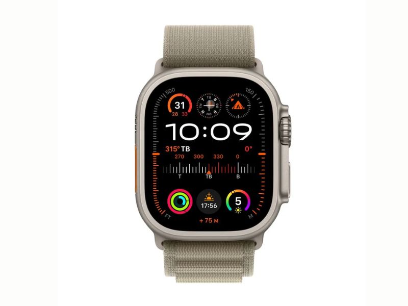 Màn hình của Apple Watch Ultra 2 Vỏ Titan dây Alpine