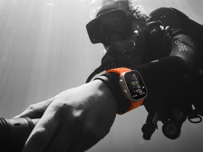 Apple Watch Ultra 2 Vỏ Titan dây Ocean chống nước