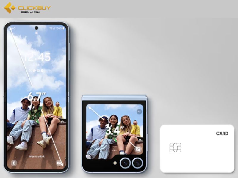 Kích thước màn hình Galaxy Z Flip 512GB