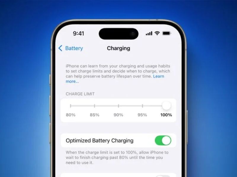 iOS 18 thêm tùy chọn giới hạn sạc