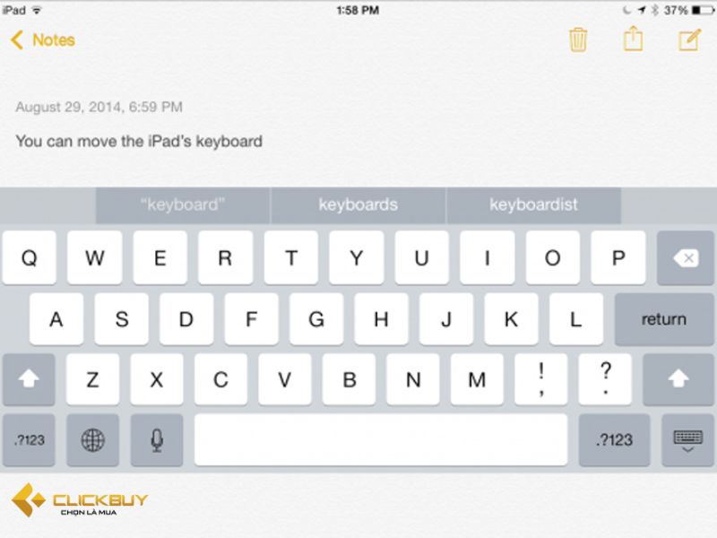 Kiểm tra cảm ứng của iPad Gen 6 cũ