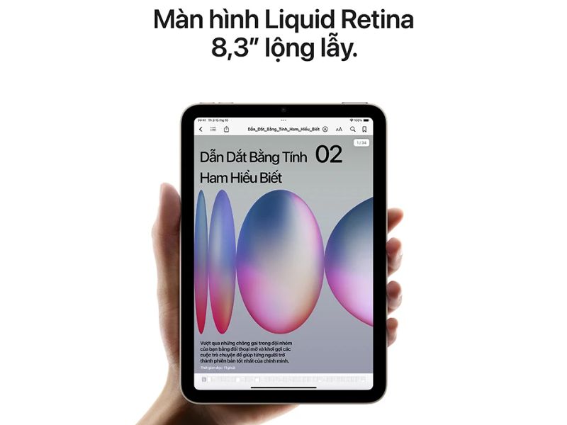 Màn hình 8.3 inch với công nghệ hiện đại trên mini 7