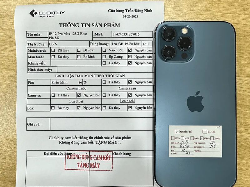 Giấy cam kết của Clickbuy