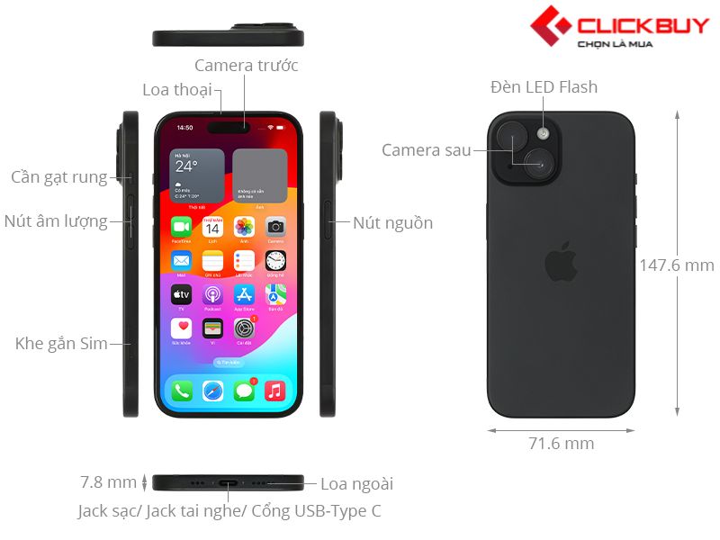 Tìm hiểu về iPhone 15 256GB cũ