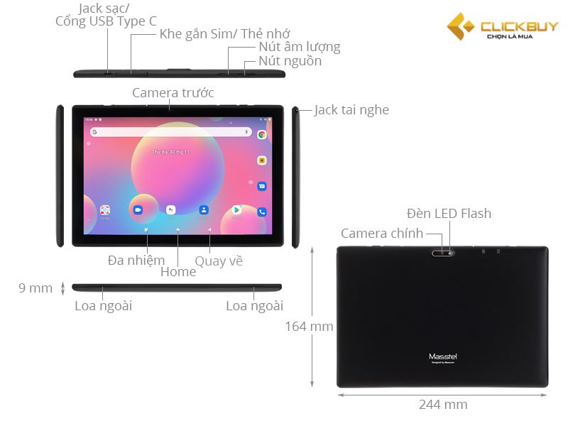 Tìm hiểu về Máy tính bảng Masstel Tab 10A