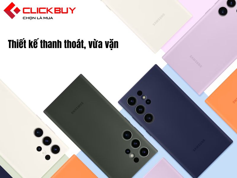 Thiết kế của Ốp Lưng Silicon Galaxy S23 Ultra