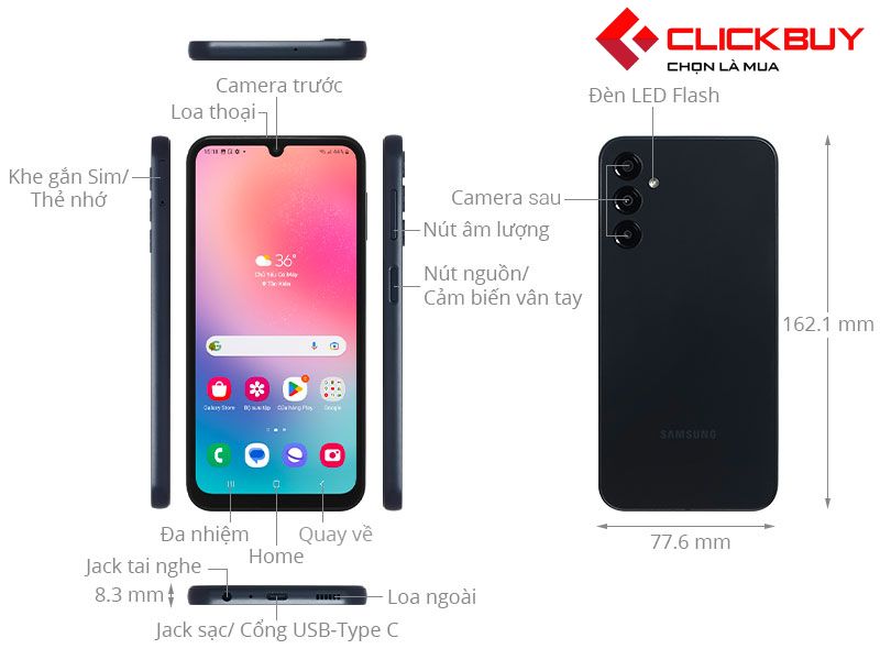 Thiết kế Samsung Galaxy A24 8GB