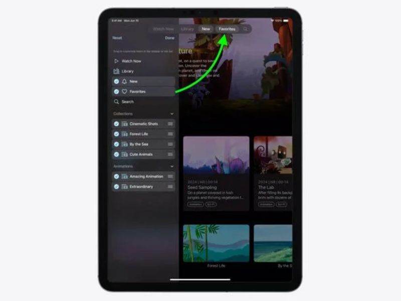 Thanh Tab trên iPadOS 18