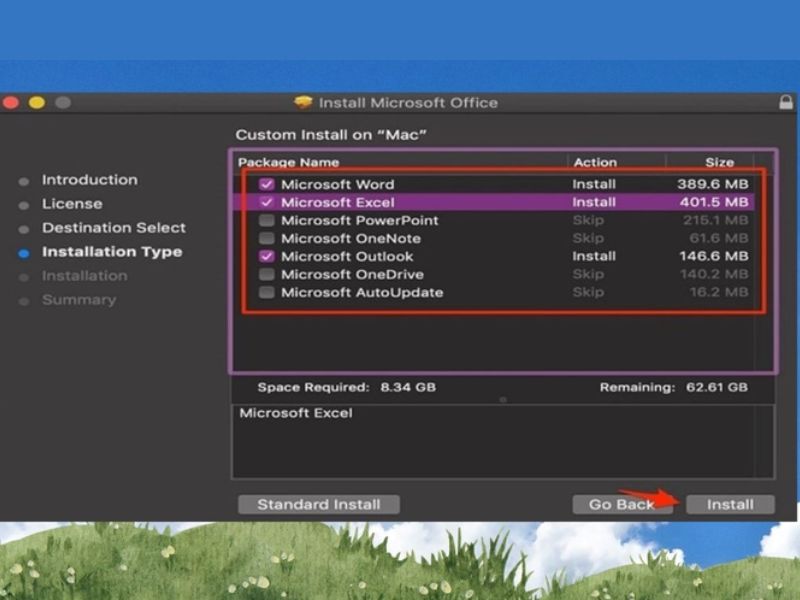 Chọn Install 