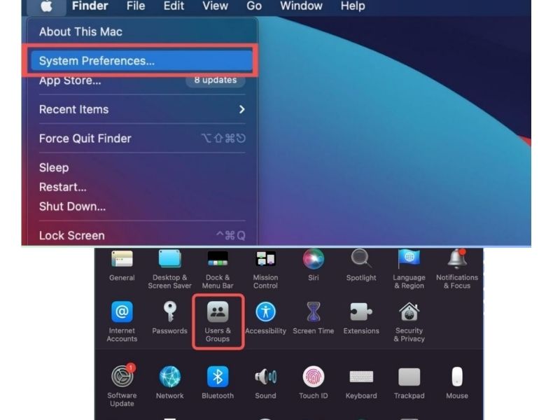 đổi mật khẩu Mac