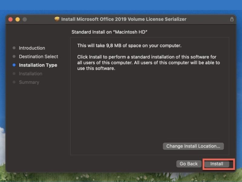 Chọn Install 