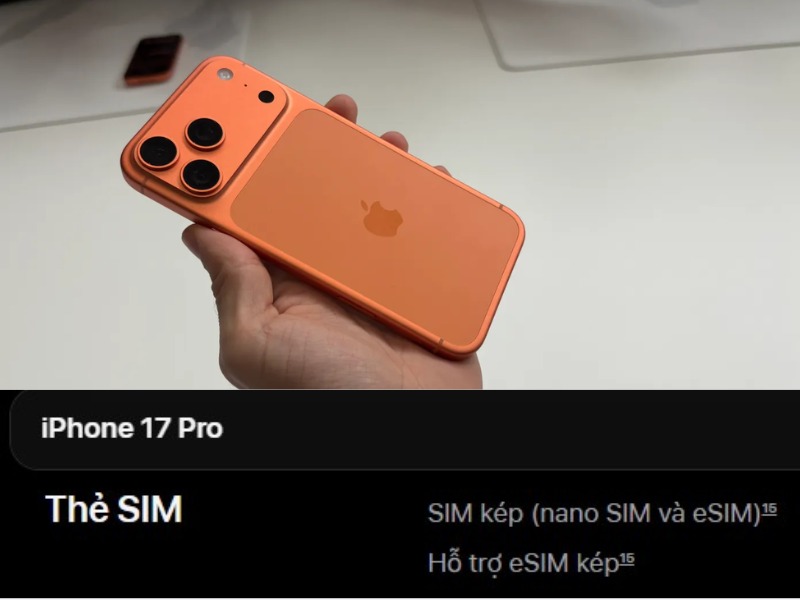 iPhone 17 Pro có sim vật lý không