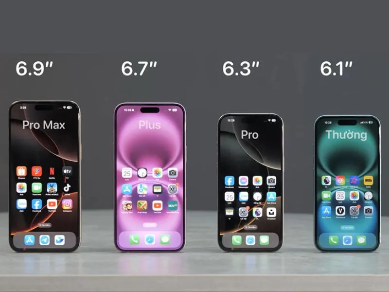 Màn hình iPhone 16 Series cũ