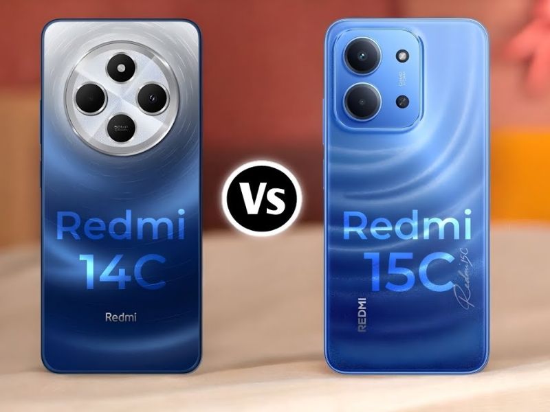 Thiết kế và chất liệu Redmi 14C với Redmi 15C