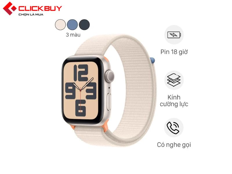 Tìm hiểu về Apple Watch Series SE 2023 GPS 40mm viền nhôm dây vải