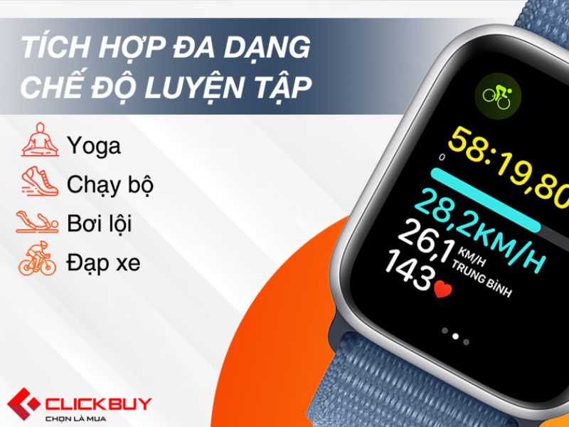 Các tính năng của Apple Watch Series SE 2023 GPS 44mm viền nhôm dây vải