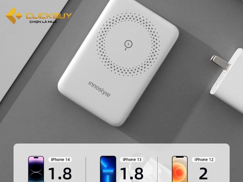 Thiết kế của sạc dự phòng INNOSTYLE POWERMAG 15W IS20PD