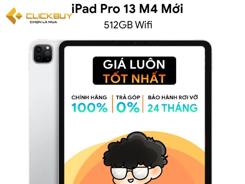 Màn hình của iPad Pro M4 13 inch 512GB