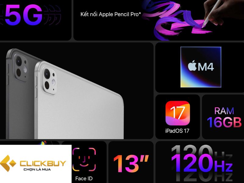 Tìm hiểu về iPad Pro M4 13 inch 5G 1TB