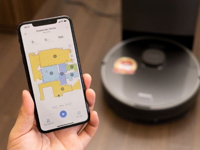 Hỗ trợ điều khiển robot hút bụi trong Home App
