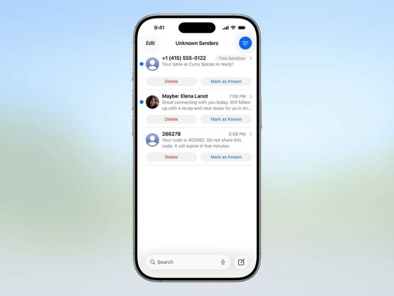 iOS 26 nâng cấp trên ứng dụng điện thoại