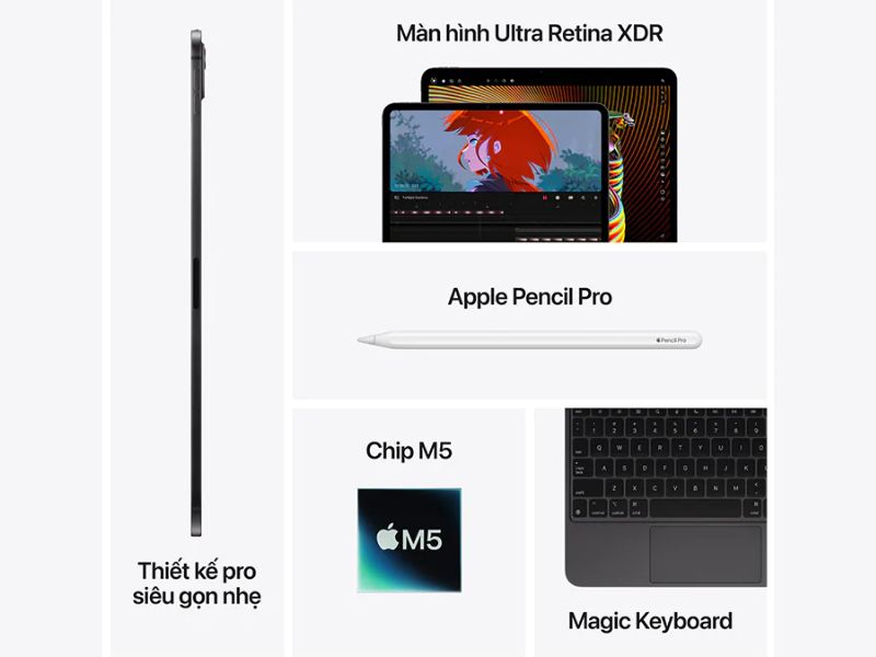 Chip M5 mạnh mẽ trên dòng iPad mới