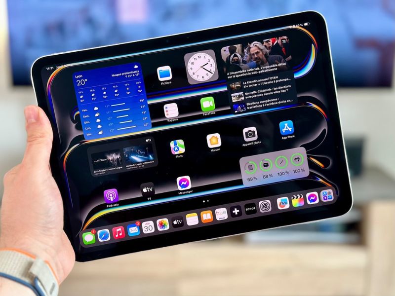 Thiết kế màn hình siêu nét của iPad Pro chip M5