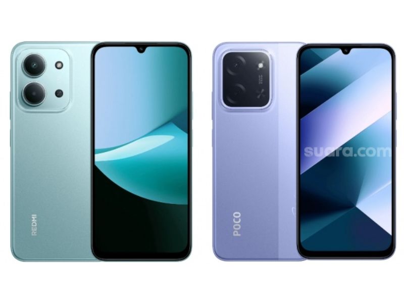 Thiết kế của 2 dòng Redmi 13x với POCO C85