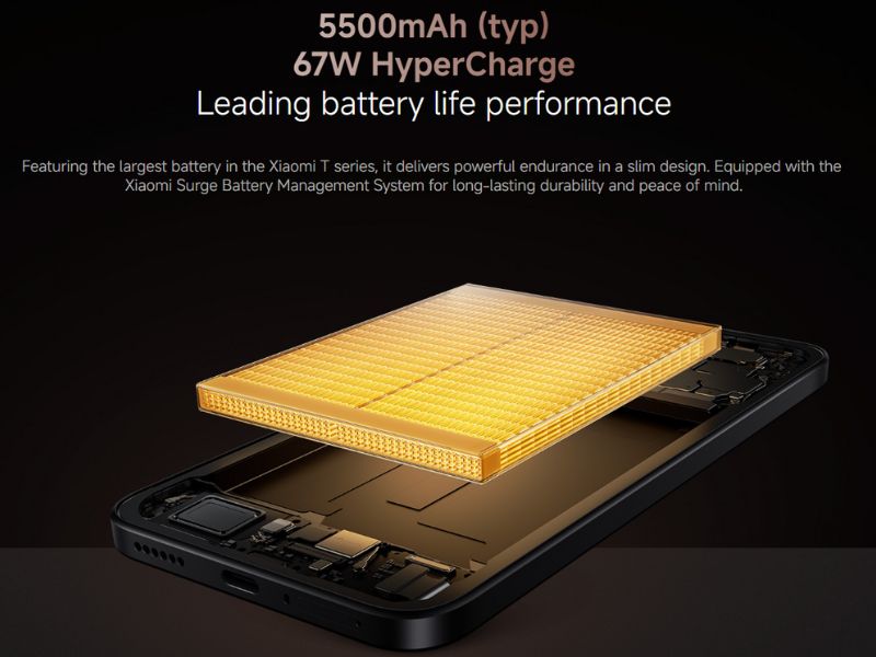 Xiaomi 15T có pin siêu trâu