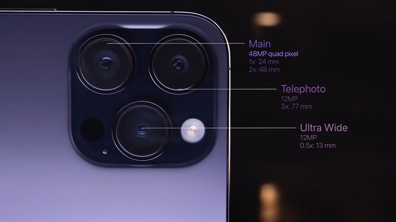 Hệ thống camera chất lượng, nâng cấp của iPhone 14 Pro Max