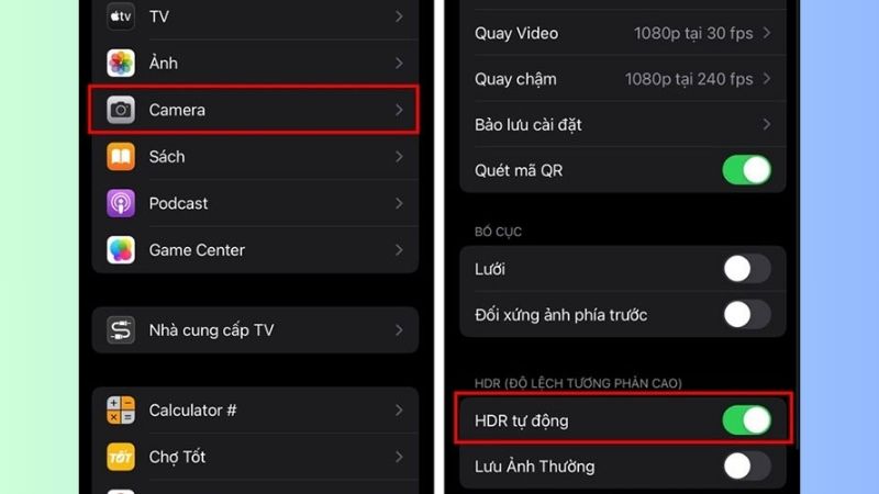 Hướng dẫn cách tắt HDR tự động trên iPhone 14