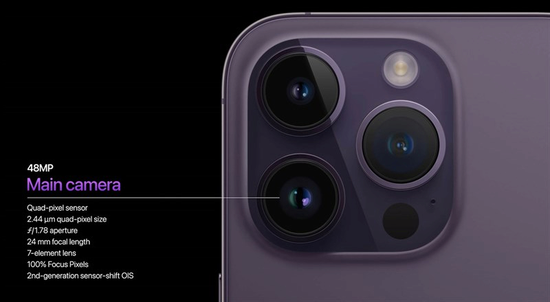 iPhone 14 Pro có 3 camera với khả năng chụp ảnh, quay video ấn tượng hơn iPhone 14