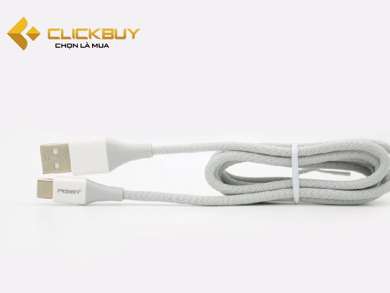 mua cáp sạc Type-C Pisen Braided 1.2m tại Clickbuy