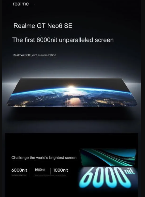 màn hình Realme GT Neo 6 SE