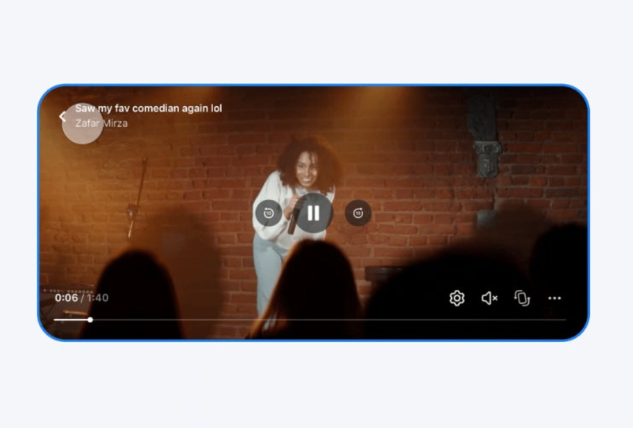 Facebook cập nhật trình phát video