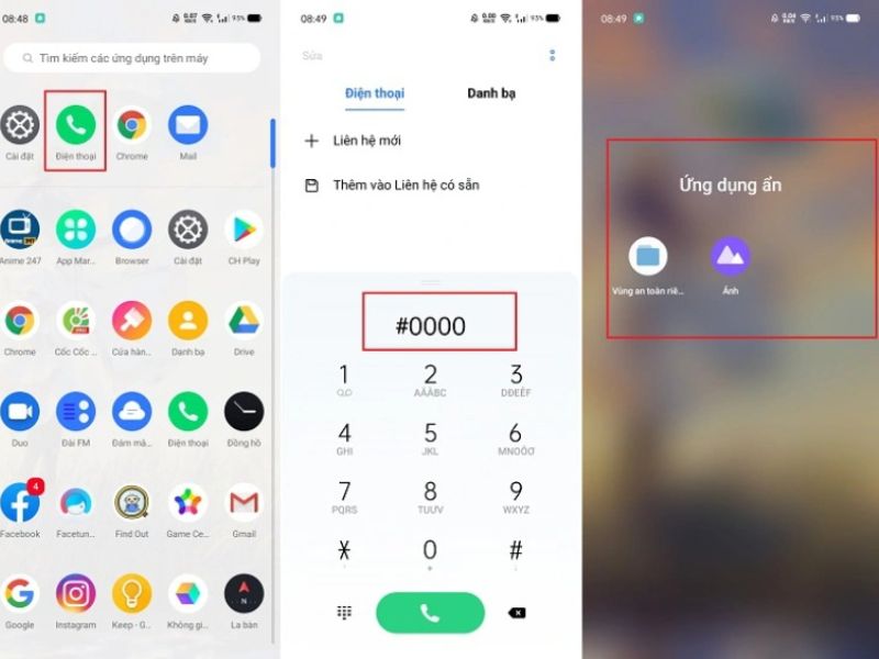 Ẩn ứng dụng trên OPPO và Realme