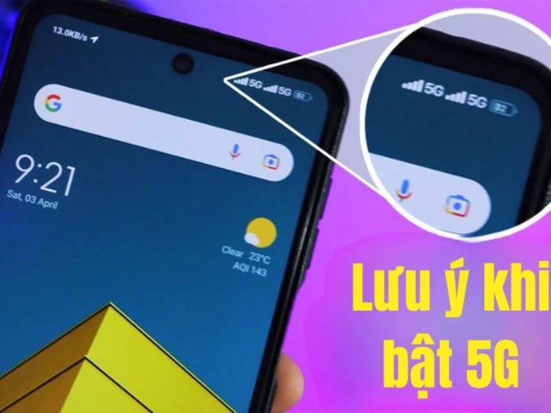 Lưu ý khi bật 5G trên Xiaomi