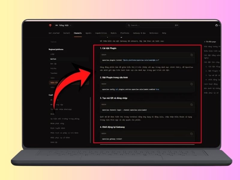 Bước 1: Cài đặt plugin Zalo cho OpenClaw
