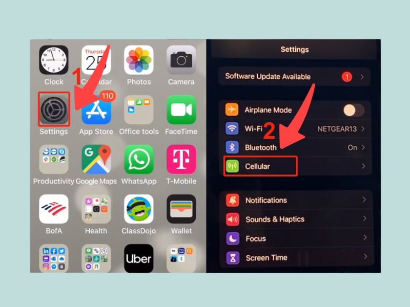 Bước 1: Mở phần Cài đặt trên iPhone