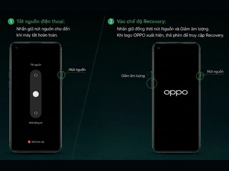 Buộc khởi động lại điện thoại OPPO