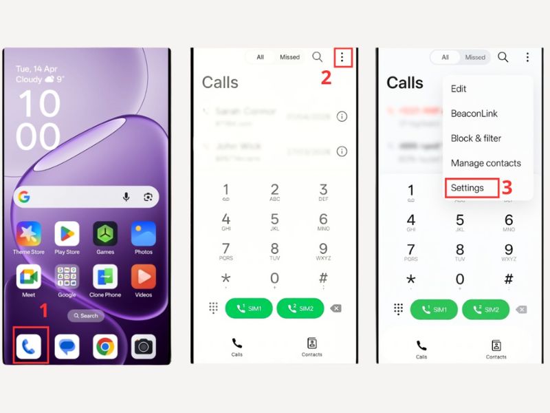 Hướng dẫn các bước chặn số điện thoại lạ trên OPPO