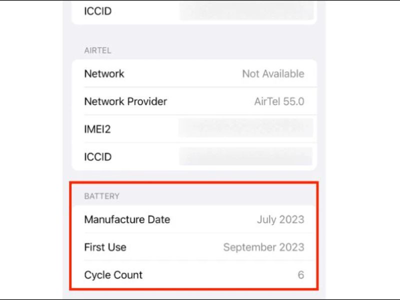 Hướng dẫn cách xem chu kỳ sạc pin iPhone 15