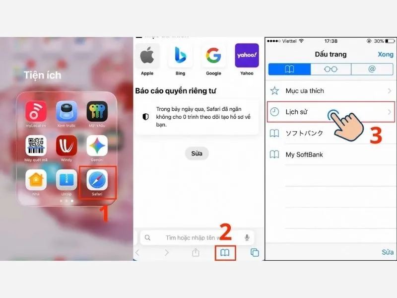 Cách xem lịch sử Safari trên iPhone nhanh chóng