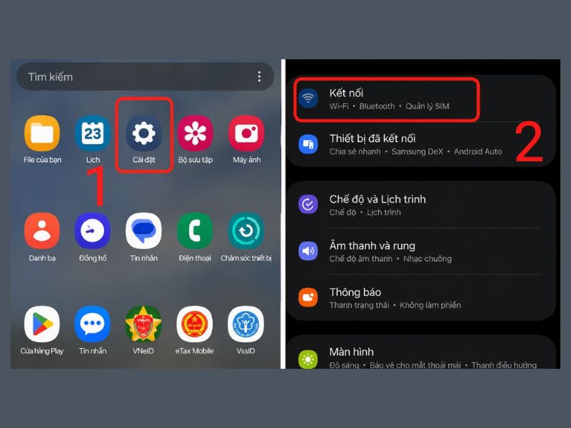 Cách bật 5G trên Samsung
