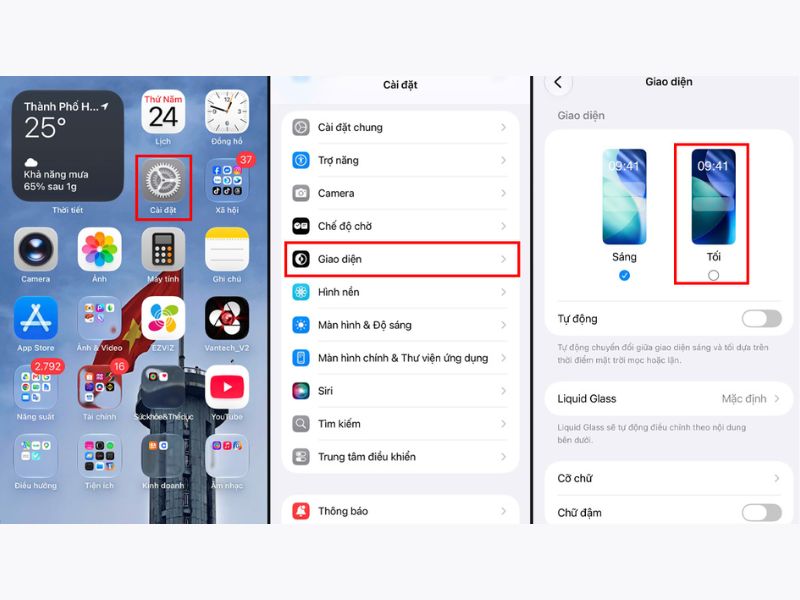 Hướng dẫn cách bật chế độ tối trên iPhone