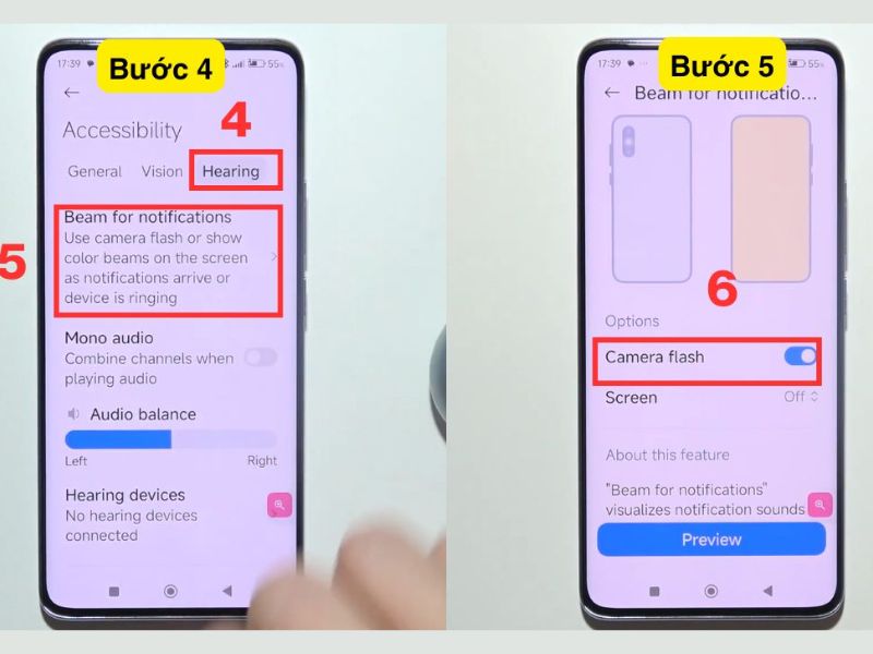 Cài đặt tính năng nháy flash khi có thông báo trên điện thoại Xiaomi