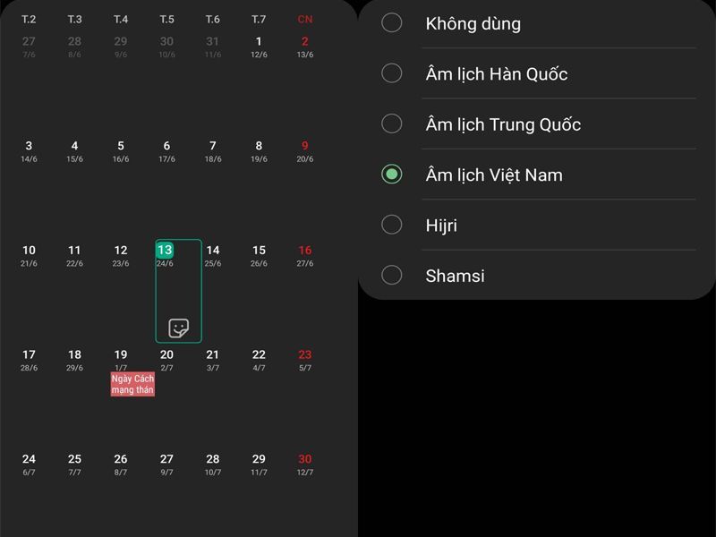 Cách cài lịch âm trên Oppo bằng cài đặt hệ thống