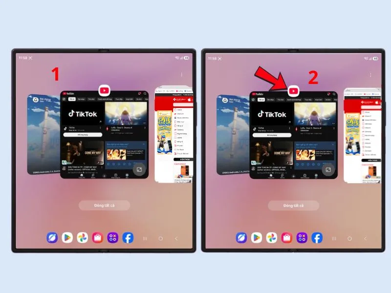 Cách bước chia màn hình đa nhiệm trên Galaxy Z Fold 8 Series