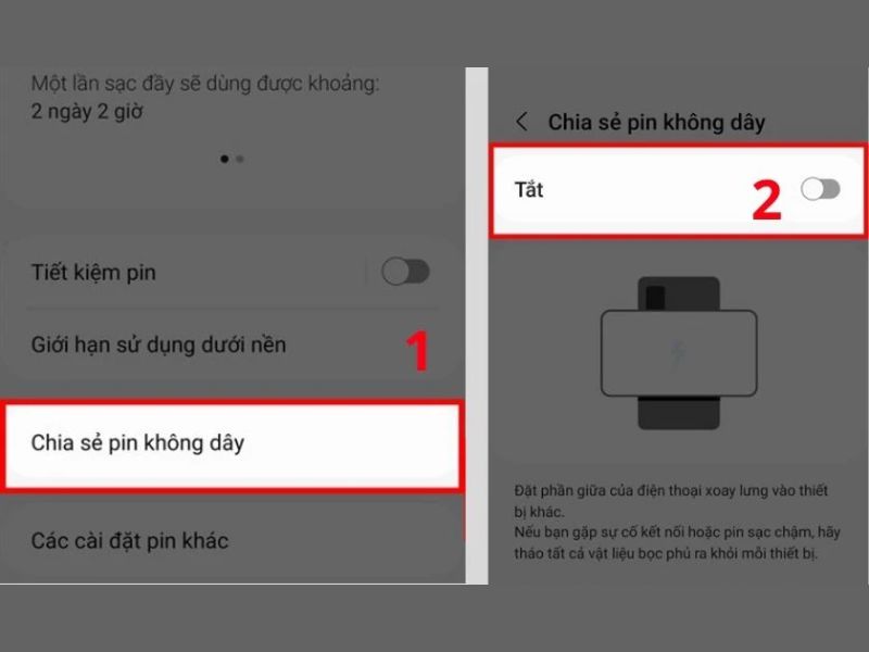 Hướng dẫn chi tiết cách chia sẻ pin trên điện thoại Samsung