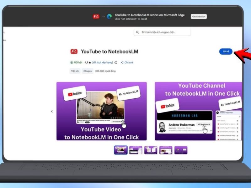 Tải về tiện ích chuyển Playlist Youtube vào Notebook LM